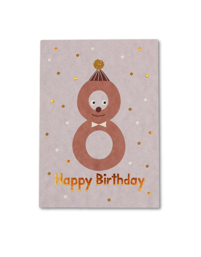 Postkarte I Geburtstag Zahl 8