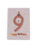 Postkarte I Geburtstag Zahl 9