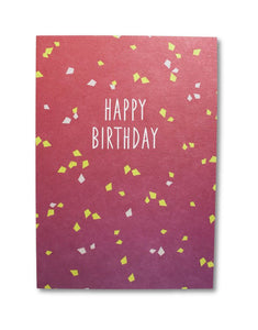 Postkarte I Happy Birthday Konfetti