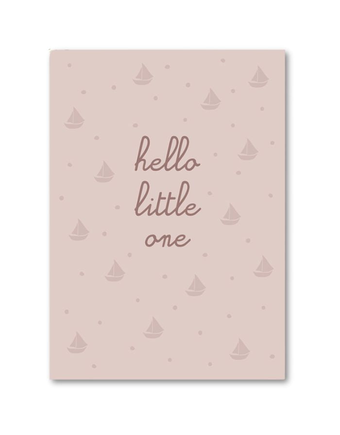 Postkarte I Hello Little One - rosa