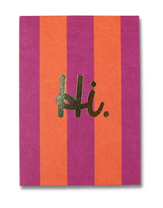Postkarte I Hi. - Fuchsia/Feuerrot