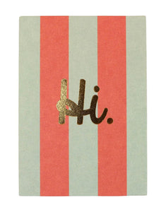 Postkarte I Hi. - Mint/Rosa