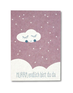 Postkarte I Hurra - rosa
