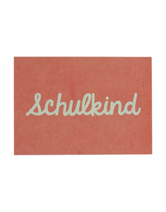 Postkarte Schulkind I Rosa/Blau