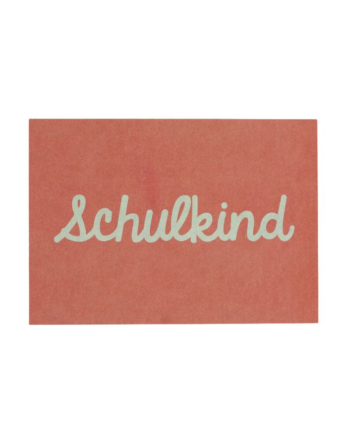 Postkarte Schulkind I Rosa/Blau