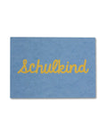 Postkarte I Schulkind - Türkis/Gelb