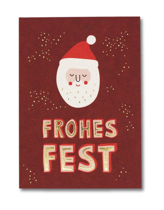 Postkarte I Weihnachtsmann 'Frohes Fest'