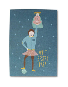 Postkarte I Weltbester Papa - Mädchen