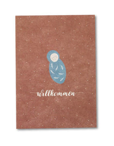 Postkarte I Willkommen Baby