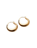 Pernille Corydon Atlas Ohrringe gold oval, poliert, 20 mm.