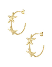 Laden Sie das Bild in den Galerie-Viewer, Ohrringe Star Hoop I Gold
