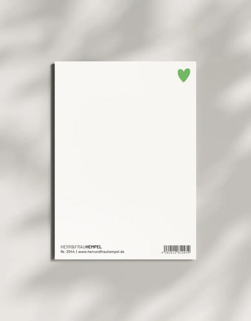 Postkarte von Herr und Frau Hempel aus hochwertiger Holzschliffpappe im DIN-A6-Format mit Blanko Rückseite 