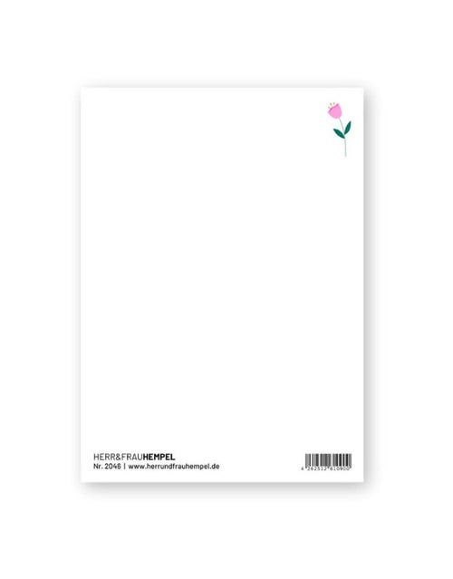  Postkarte von Herr und Frau Hempel aus hochwertiger Holzschliffpappe im DIN-A6-Format mit Blanko Rückseite