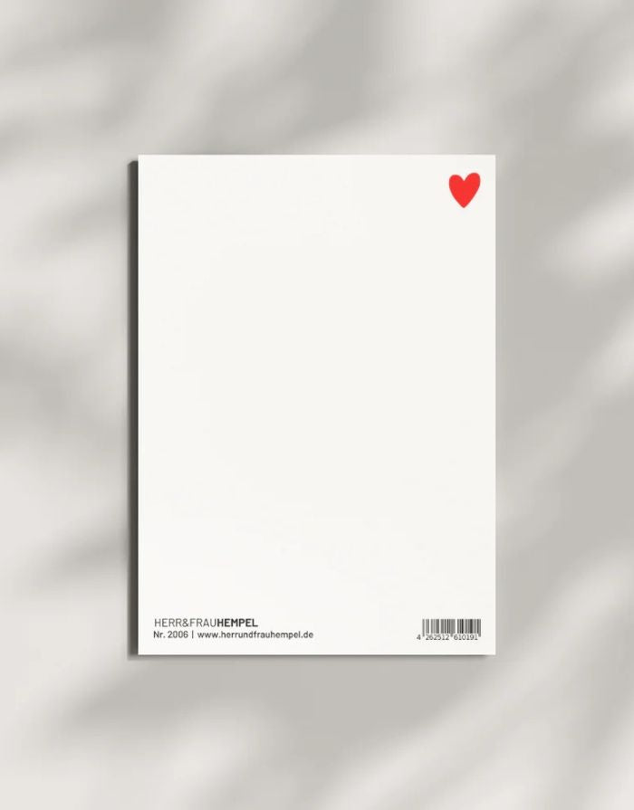 Postkarte von Herr und Frau Hempel aus hochwertiger Holzschliffpappe im DIN-A6-Format mit Blanko Rückseite