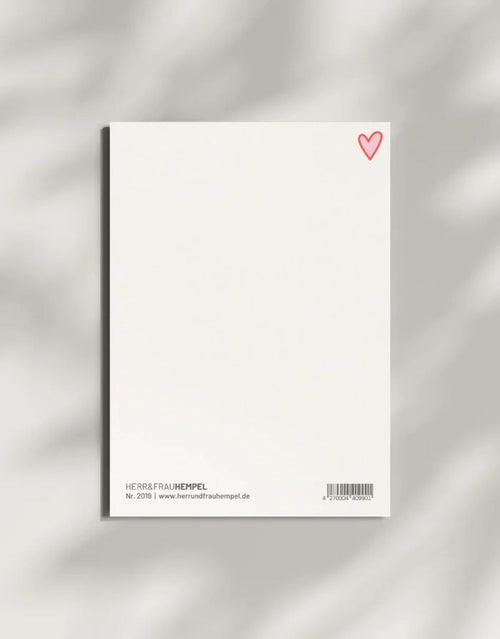 Postkarte I Mit dir ist alles rosa-rot