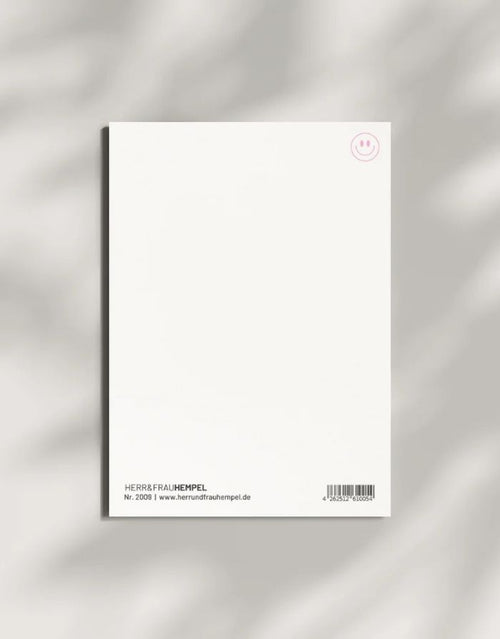 Postkarte von Herr und Frau Hempel aus hochwertiger Holzschliffpappe im DIN-A6-Format von hinten mit Blanko Rückseite