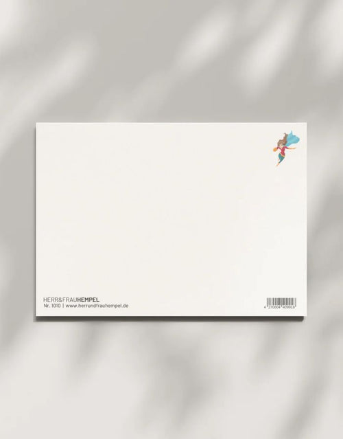 Postkarte von Herr und Frau Hempel aus hochwertiger Holzschliffpappe im DIN-A6-Format mit Blanko Rückseite