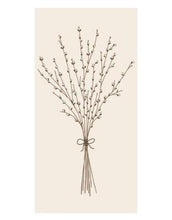 Laden Sie das Bild in den Galerie-Viewer, Rechteckige Papierservietten mit Weidenkätzchen Aufdruck von Ib Laursen
