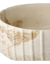 Laden Sie das Bild in den Galerie-Viewer, House Nordic Vase aus Zement in Brown/Beige mit marmorierter Struktur, ø 20,5 cm, Höhe 18,5 cm.
