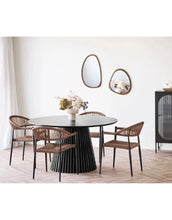 Laden Sie das Bild in den Galerie-Viewer, House Nordic Vase aus Zement in Brown/Beige mit marmorierter Struktur, ø 20,5 cm, Höhe 18,5 cm.
