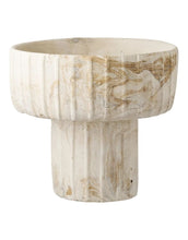 Laden Sie das Bild in den Galerie-Viewer, House Nordic Vase aus Zement in Brown/Beige mit marmorierter Struktur, ø 20,5 cm, Höhe 18,5 cm.
