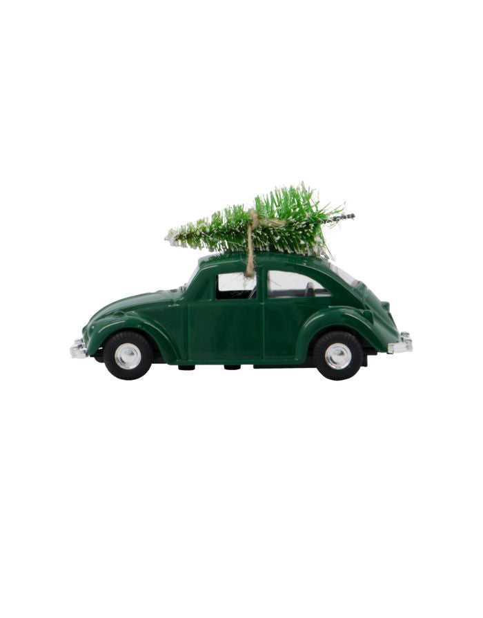 House Doctor Xmas Car Mini in Grün – nostalgisches kleines Auto als Weihnachtsdekoration.