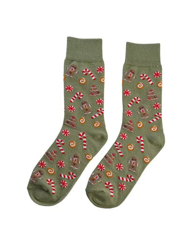 Graue Funny Socken aus Baumwollmischung von Det Gamle Apotek, Größe 37–41.