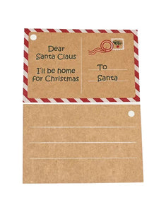 Geschenkanhänger Funny / Dear Santa von Det Gamle Apotek, 12 Stück, braun, aus Papier.