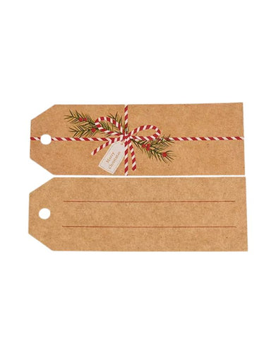 Braune Geschenkanhänger aus Papier von Det Gamle Apotek – 12 Stück im Set, Serie Funny.
