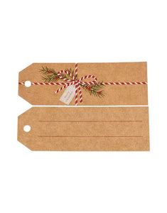 Braune Geschenkanhänger aus Papier von Det Gamle Apotek – 12 Stück im Set, Serie Funny.