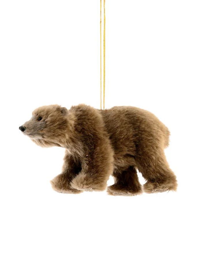 Weihnachtsbaumanhänger Bär von Det Gamle Apotek – grauer Deko-Bär aus PE zum Aufhängen, winterliche Tierfigur.