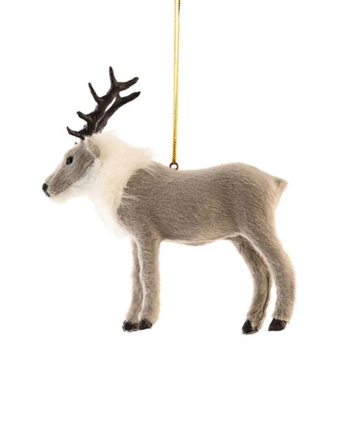 Weihnachtsbaumanhänger Elch von Det Gamle Apotek – grauer Elch zum Aufhängen als Baumschmuck.