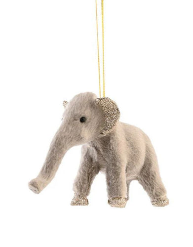 Weihnachtsbaumanhänger Elefant von Det Gamle Apotek – grauer Elefant mit Glitzerdetails zum Aufhängen.