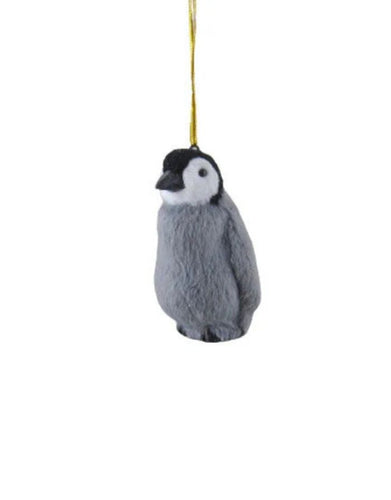 Weihnachtsbaumanhänger Pinguin von Det Gamle Apotek – grauer Pinguin aus PE zum Aufhängen, winterliche Tierfigur.