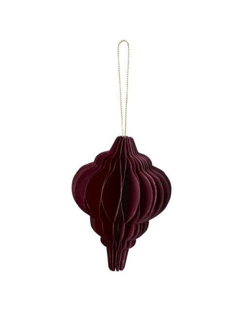 Roter Weihnachtsbaumanhänger Uni von Affari of Sweden aus Papier mit Magnet, Ø 7 × H 10 cm.