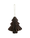 Brauner Weihnachtsbaumanhänger Tree von Affari of Sweden aus Papier mit Magnetverschluss, Ø 9 × H 10 cm.