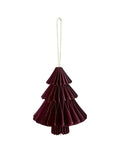 Roter Weihnachtsbaumanhänger Tree von Affari of Sweden aus Papier in Baumform mit Magnetverschluss, Ø 9 × H 10 cm.