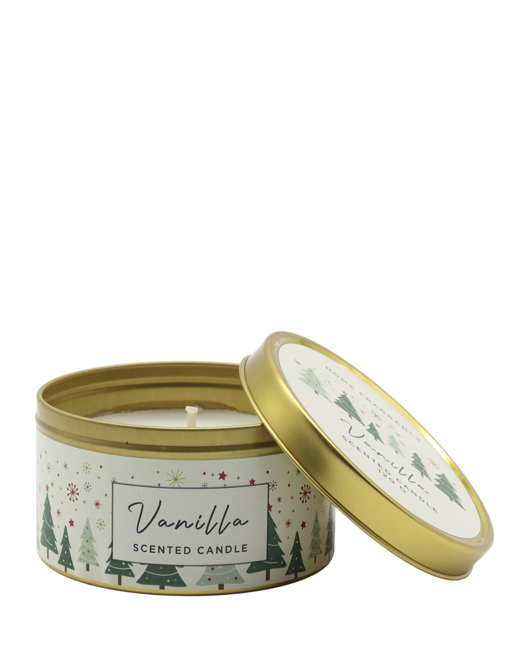 Duftkerze Vanilla von Chic Antique im dekorativen Zinnbehälter mit warmem Vanilleduft und einer Brenndauer von ca. 40 Stunden.