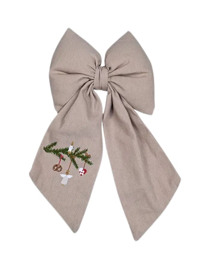 Hängedekoration Stoff Schleife Large I Zweig