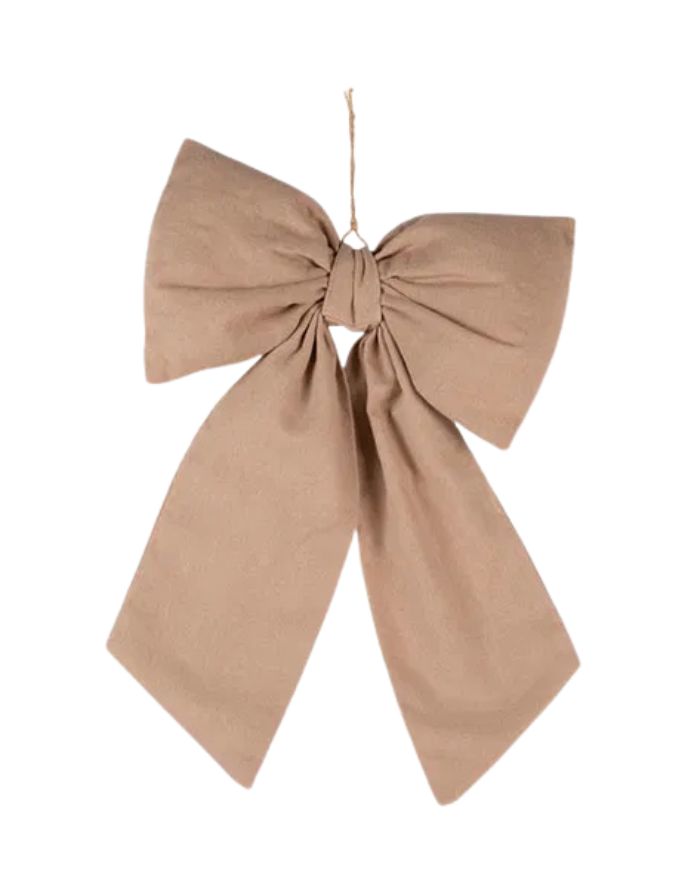 Hängedekoration Stoff Schleife Large I Beige