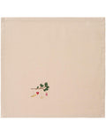 Leinenfarbene Stoffserviette Stillenat von Ib Laursen aus gewaschener Baumwolle mit feiner weihnachtlicher Stickerei in der Größe 40 × 40 cm.