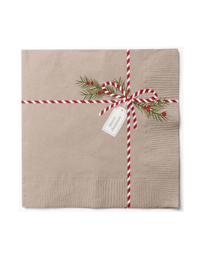 Serviette Schleife I Beige