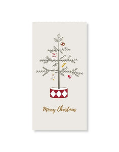 Weihnachtsserviette Tanne von Speedtsberg in Warm Grey/Mix – 3-lagige Papierserviette mit festlichem Tannen-Motiv, 20×10 cm gefaltet bzw. 40×40 cm entfaltet, 16 Stück pro Packung – ideal für die weihnachtlich gedeckte Tafel