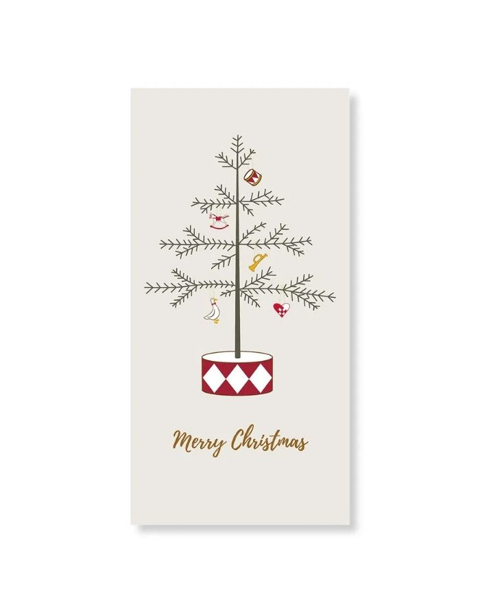 Weihnachtsserviette Tanne von Speedtsberg in Warm Grey/Mix – 3-lagige Papierserviette mit festlichem Tannen-Motiv, 20×10 cm gefaltet bzw. 40×40 cm entfaltet, 16 Stück pro Packung – ideal für die weihnachtlich gedeckte Tafel