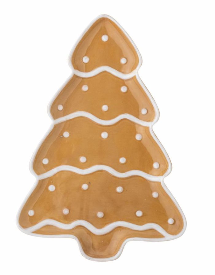 Weihnachtliche Servierplatte aus Keramik – Ginnie Serie von Bloomingville