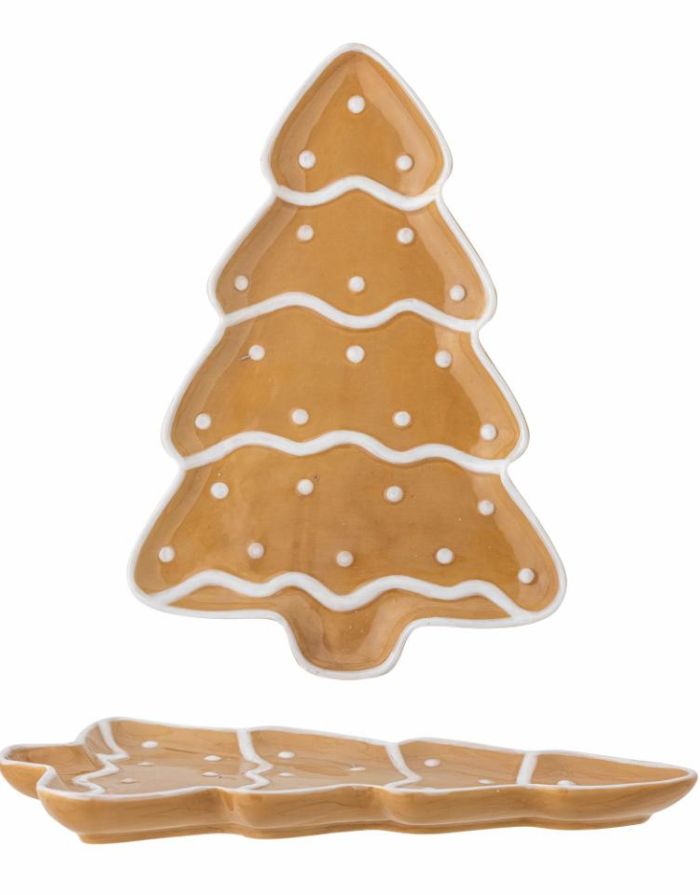 Weihnachtliche Servierplatte aus Keramik – Ginnie Serie von Bloomingville
