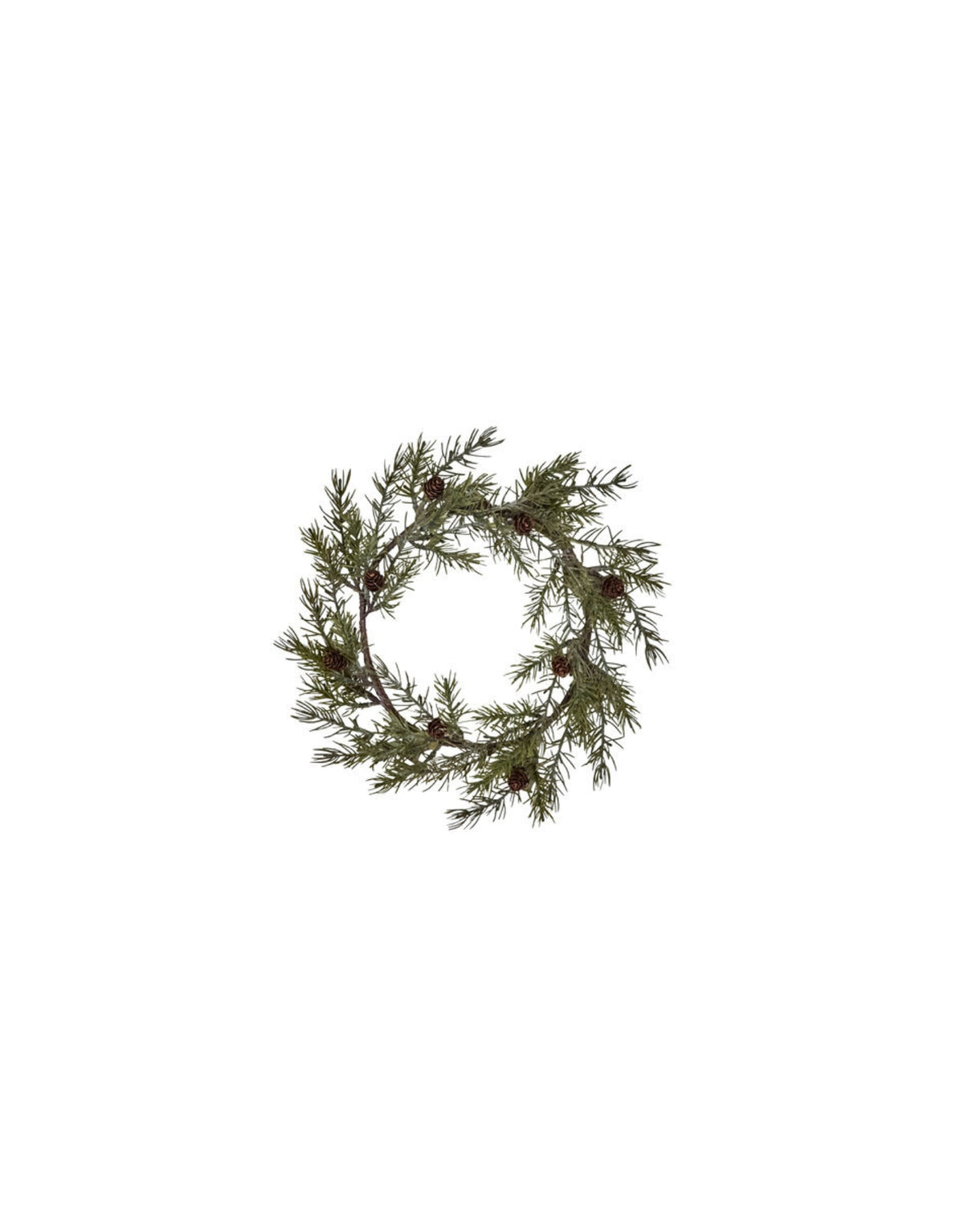 Weihnachtskranz Frost von House Doctor in Grün, 35 cm großer künstlicher Tannenkranz mit naturgetreuem Grün und dekorativen Tannenzapfen für eine festliche Weihnachtsdekoration als Freisteller