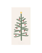 Laden Sie das Bild in den Galerie-Viewer, Papierserviette mit Weihnachtsbaum-Motiv, ideal für festliche Tischdekoration.
