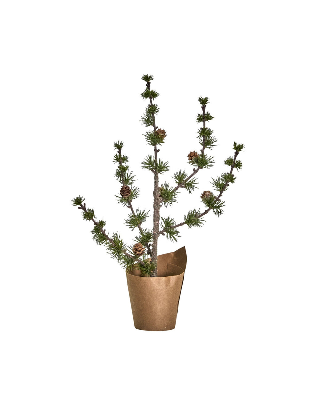 Grüner künstlicher Weihnachtsbaum Stay von House Doctor in natürlicher Zedernoptik mit feinen Zweigen und kleinen Zapfen, 40 cm hoch als Freisteller