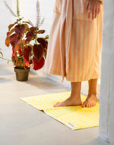 Badematte Naram I Pristine & Neon Yellow